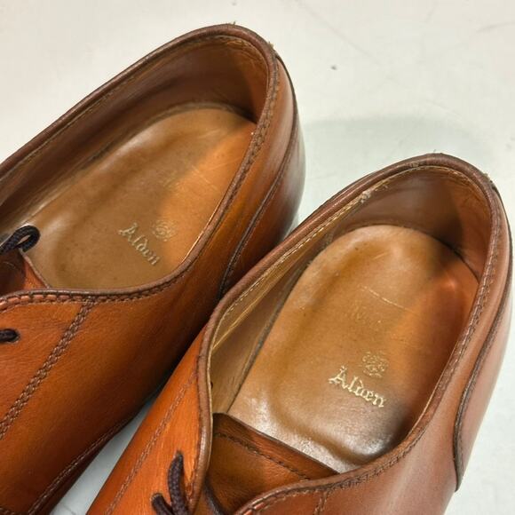 FULLY RESOLED Alden 962 Norwegian Front Blucher (Burnished Tan Calf) USA 8.5 - Picture 9 of 12